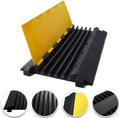 36x20x2” 5 Channel Rubber Cable Protector with Yellow Flip-Open Top Cover I252279