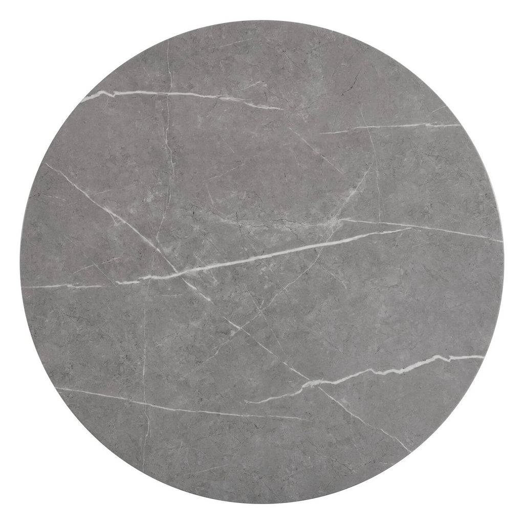 5 Pc Round Counter Set with Faux Marble Top R643