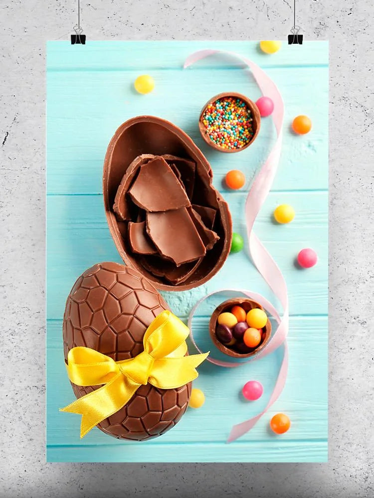 Chocolate Easter Eggs On Table Poster C59719