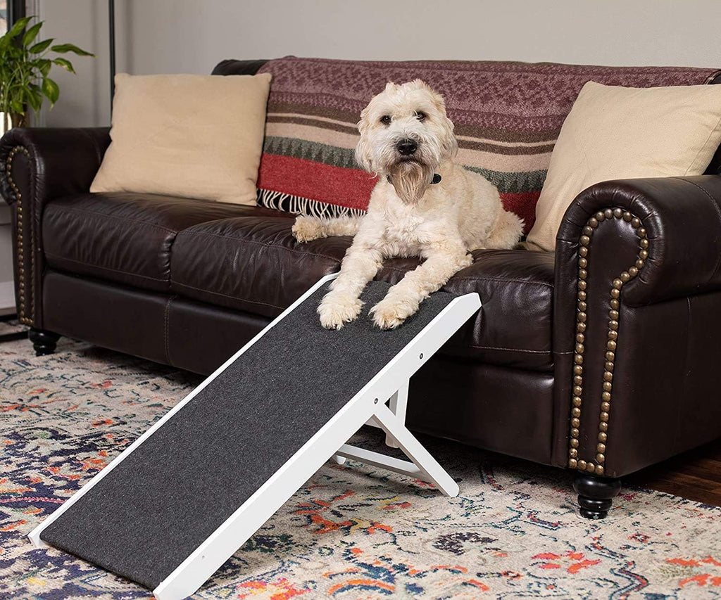 White Wooden Folding Dog Ramp for Small Dogs or Cats, Pack of 2 Q813