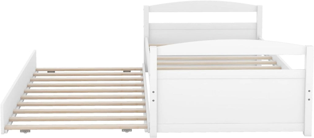 White Wood Daybed With Trundle N660
