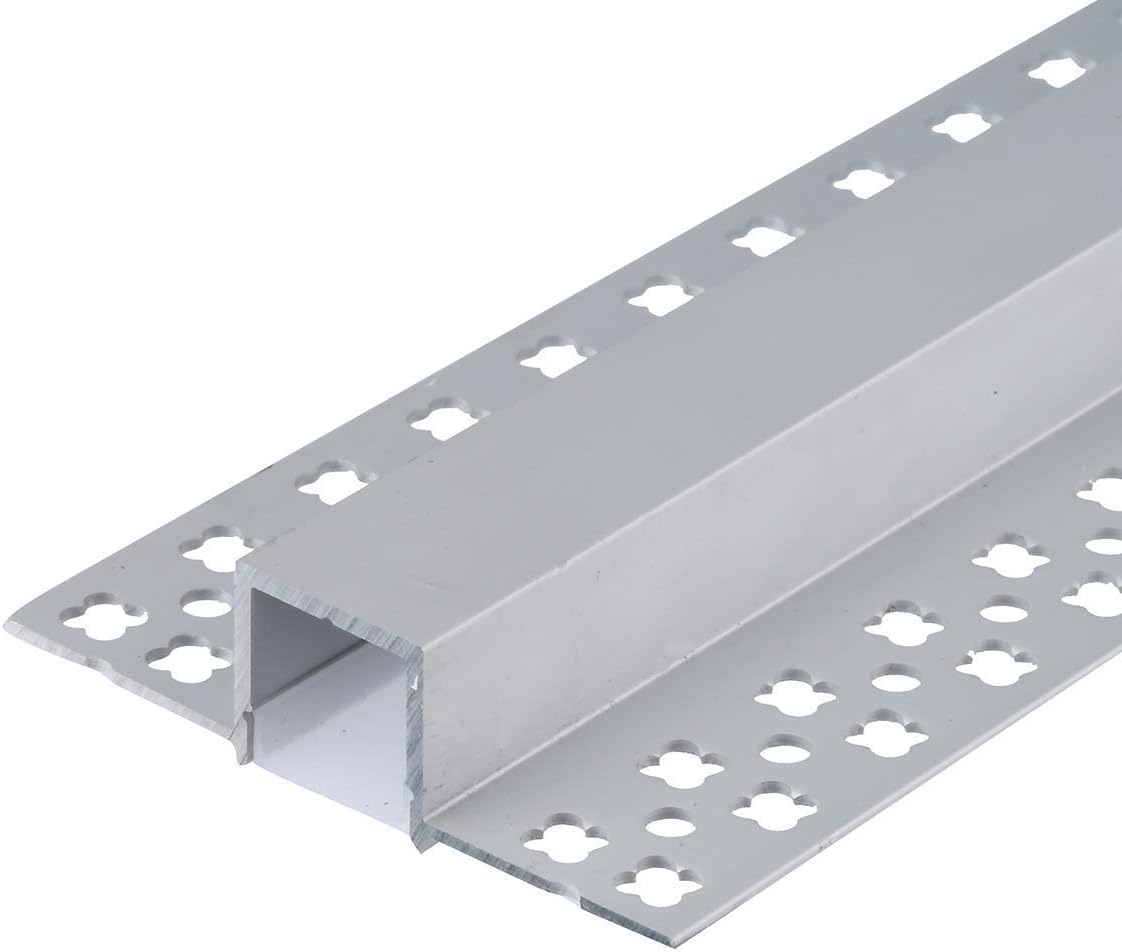 Trimless Drywall LED Channel with Clip-in Diffusers and End Caps for LED Strip Lights R5865