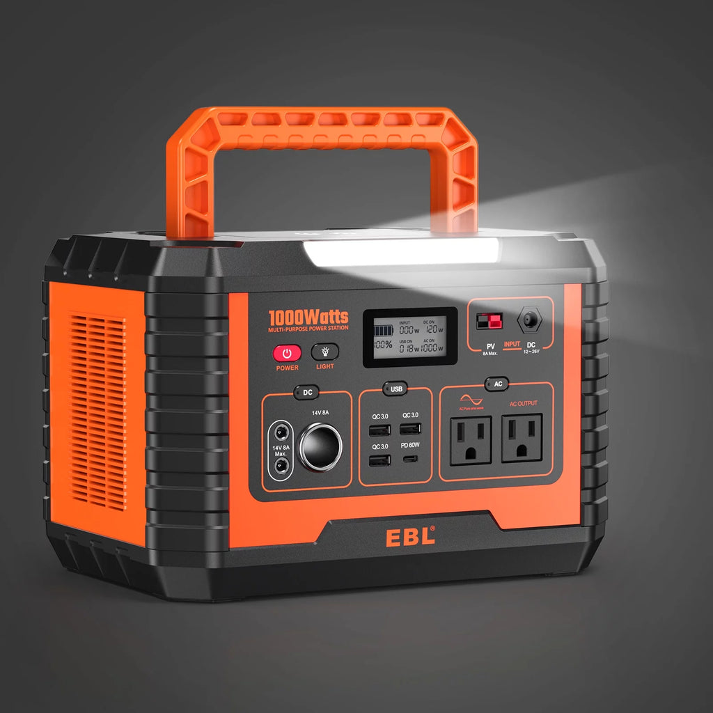 Portable Power Station 1000W 999Wh Solar Generator A631