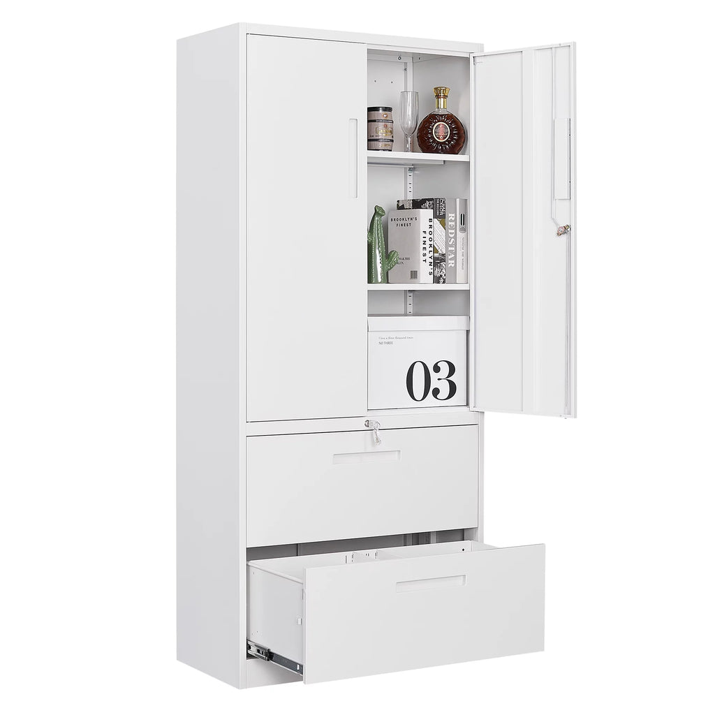 Metal Storage Cabinet with 2 Drawers Q973
