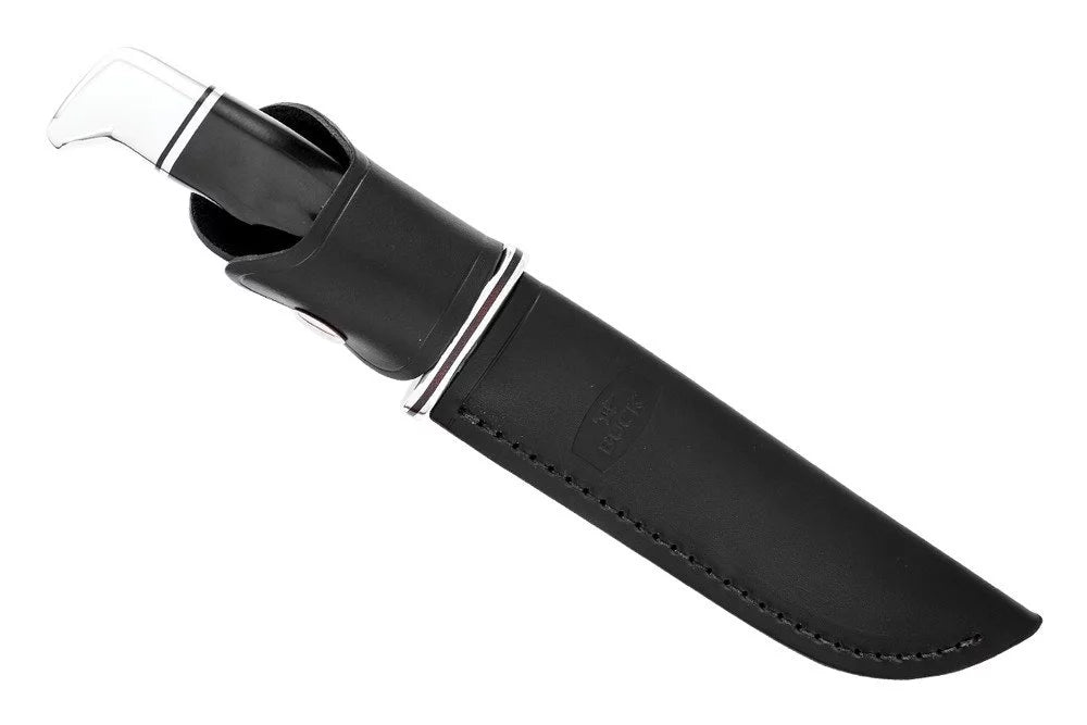 Black Fixed Blade Knife with Leather Sheath Y581