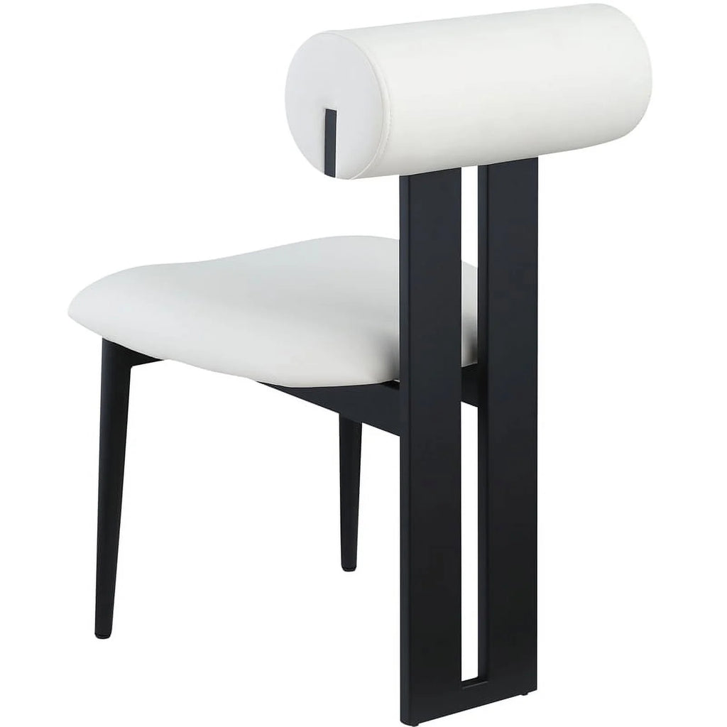 Cream Vegan Leather Dining Chair Set of 2 G2682