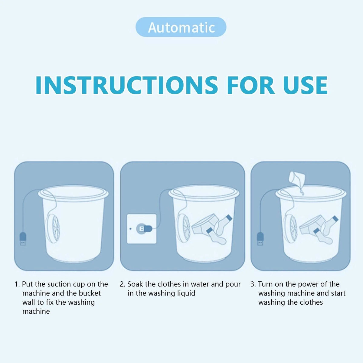 Mini Ultrasonic Portable Washing Machine C910