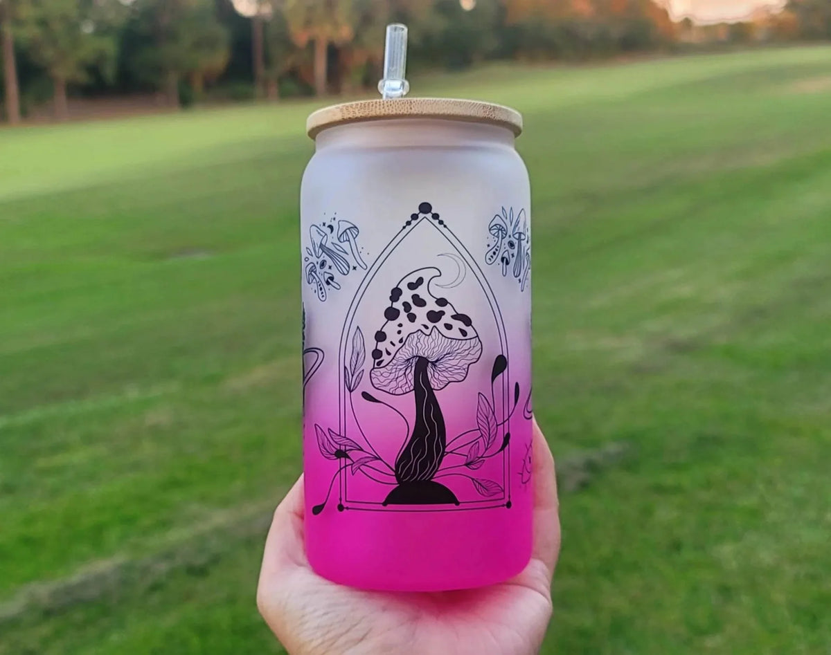 16 oz Mushroom Beer Can Glass V163