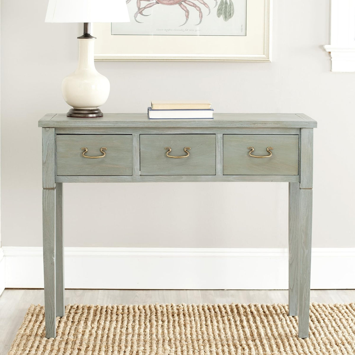 French Grey Console Table B437943