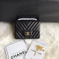 Lambskin Chevron Flap Bag J896