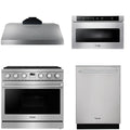 36 Gas Range, Range Hood, Dishwasher and Microwave E767