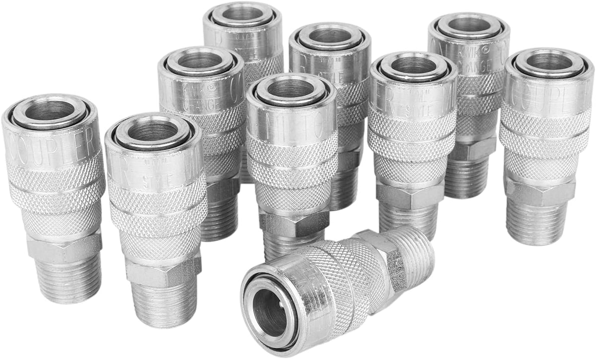 3/8" MNPT Interchange Quick-Connect Steel Coupler, Box of 10 U41348
