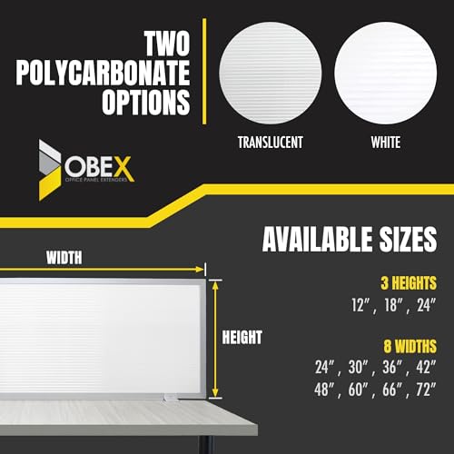 White 24" X 24" Polycarbonate Privacy Screen with Aluminum Bracket Q2255
