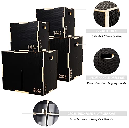 3 in 1 Non-Slip Wooden Plyo Box P6052