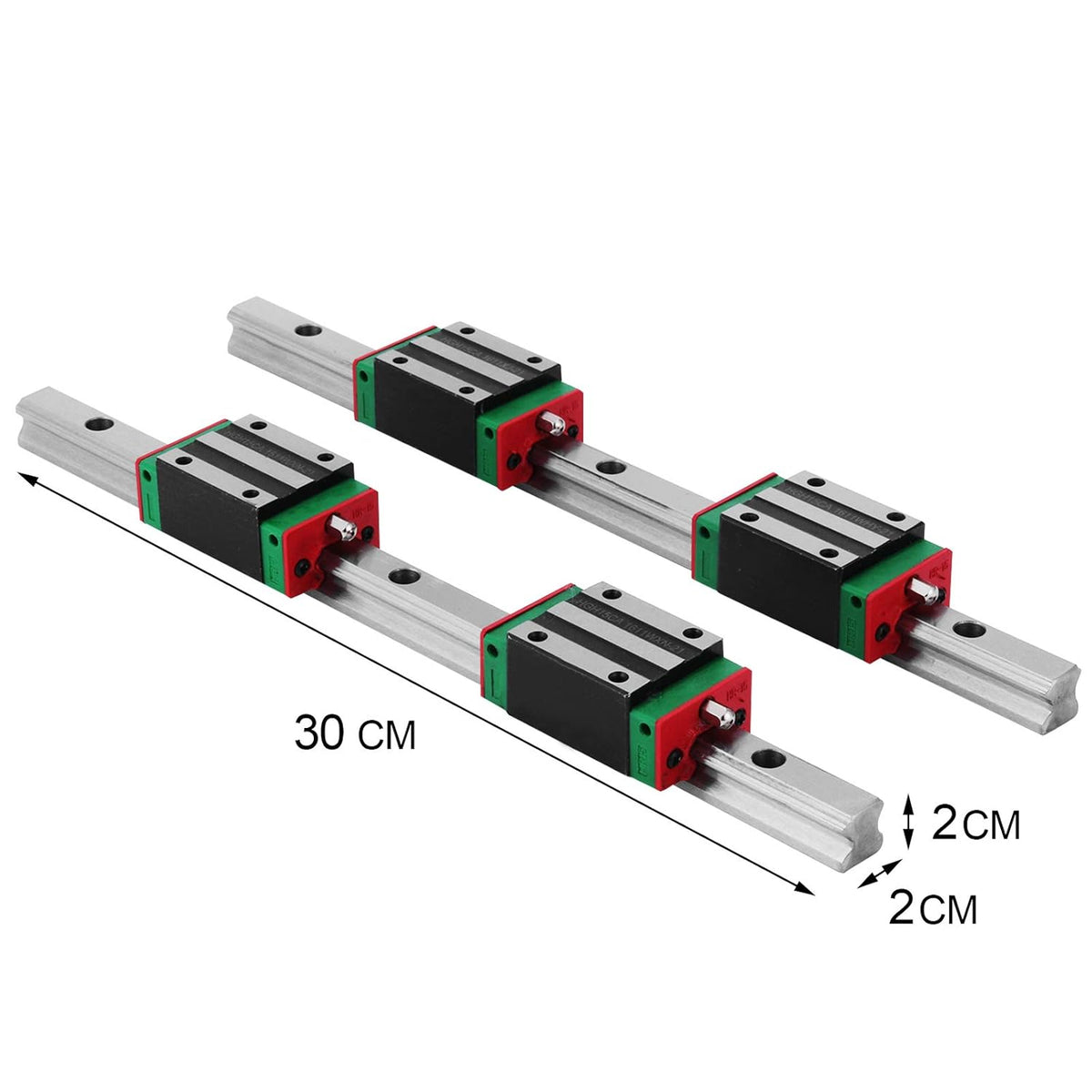15-300mm Linear Rail with 4X Square Type Carriage Bearing Block M62954