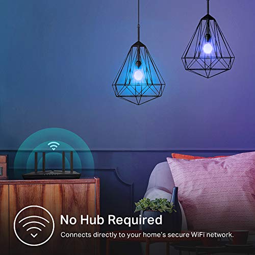 4 Count Smart WiFi Light Bulbs, Multicolor A19 9W 800 Lumens G49073