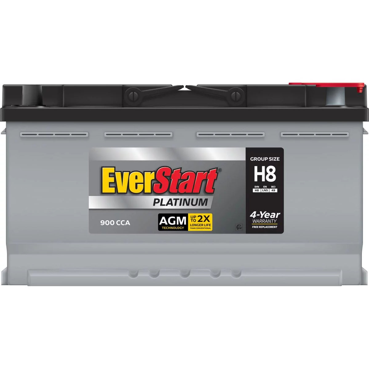 Platinum AGM Automotive Battery, Group Size H8 / LN5 / 49 12 Volt, 850 CCA 150 RC K4789
