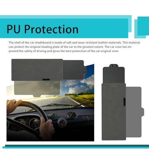 12.2" x 5.9" Retractable Car Sun Visor A172075