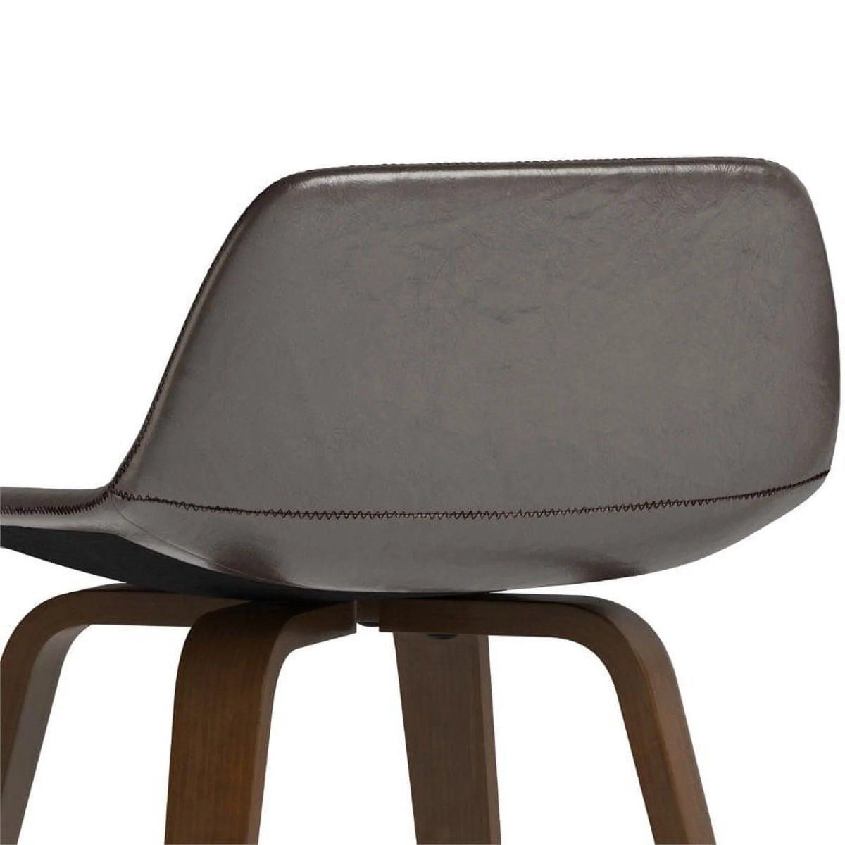 Brown Faux Leather Counter Stool Set of 2 T208
