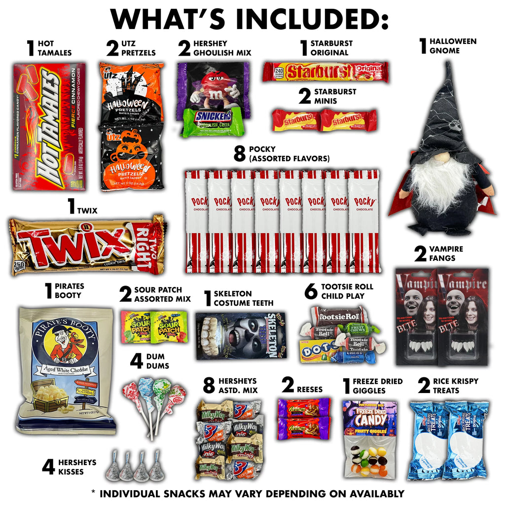 Halloween Variety Pack Candy Snacks Gift Box 50 Count N35833