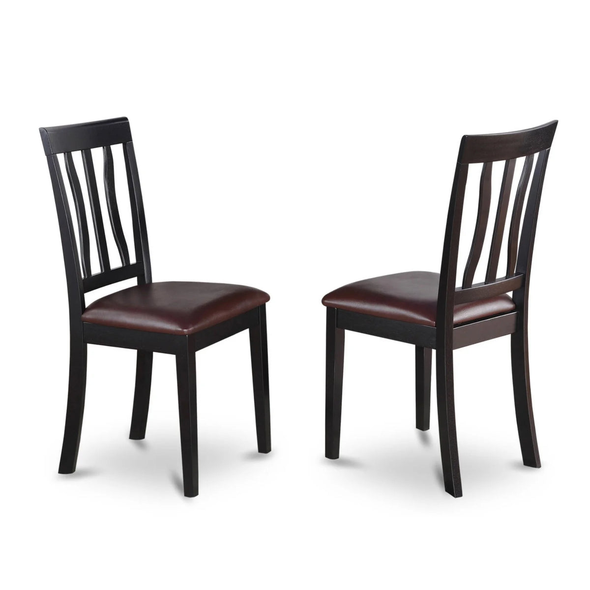 3-piece Dining Set with Wood Seat in Black/Cherry P80382