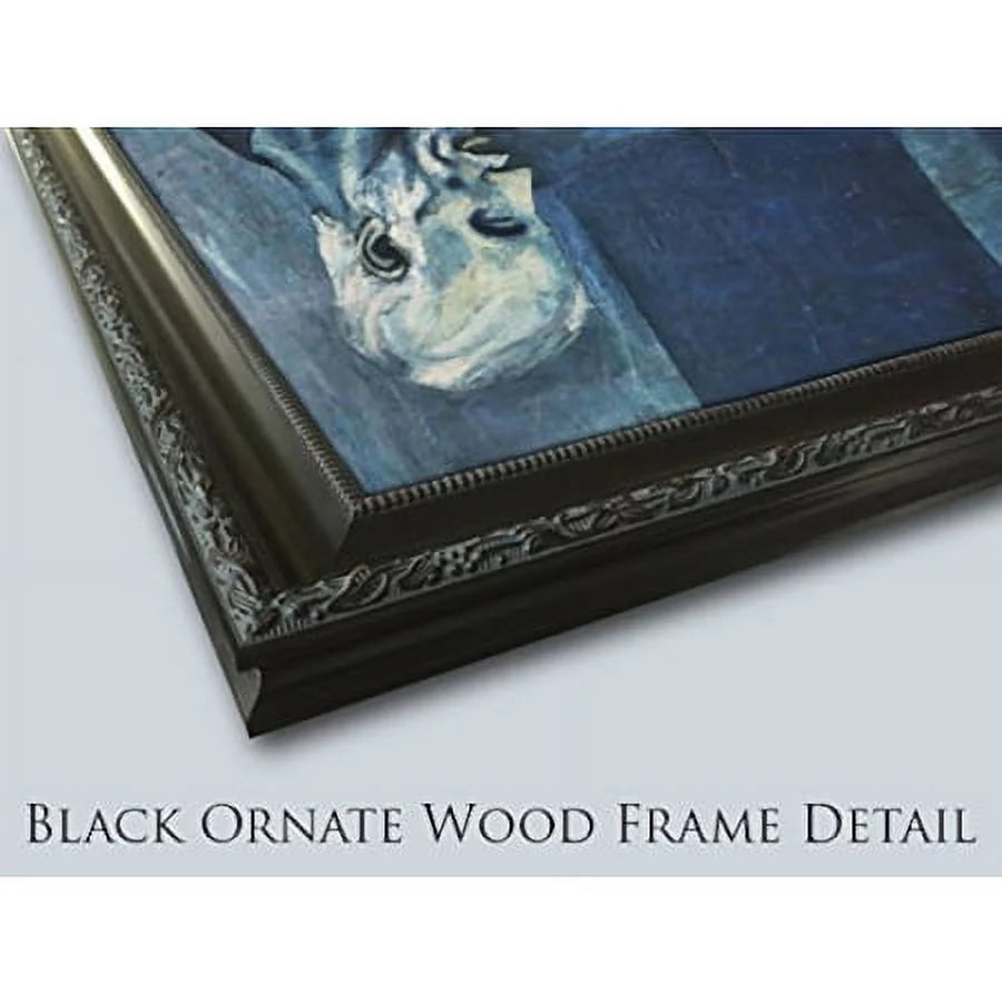 Black Ornate Wood Framed Art Print J81285