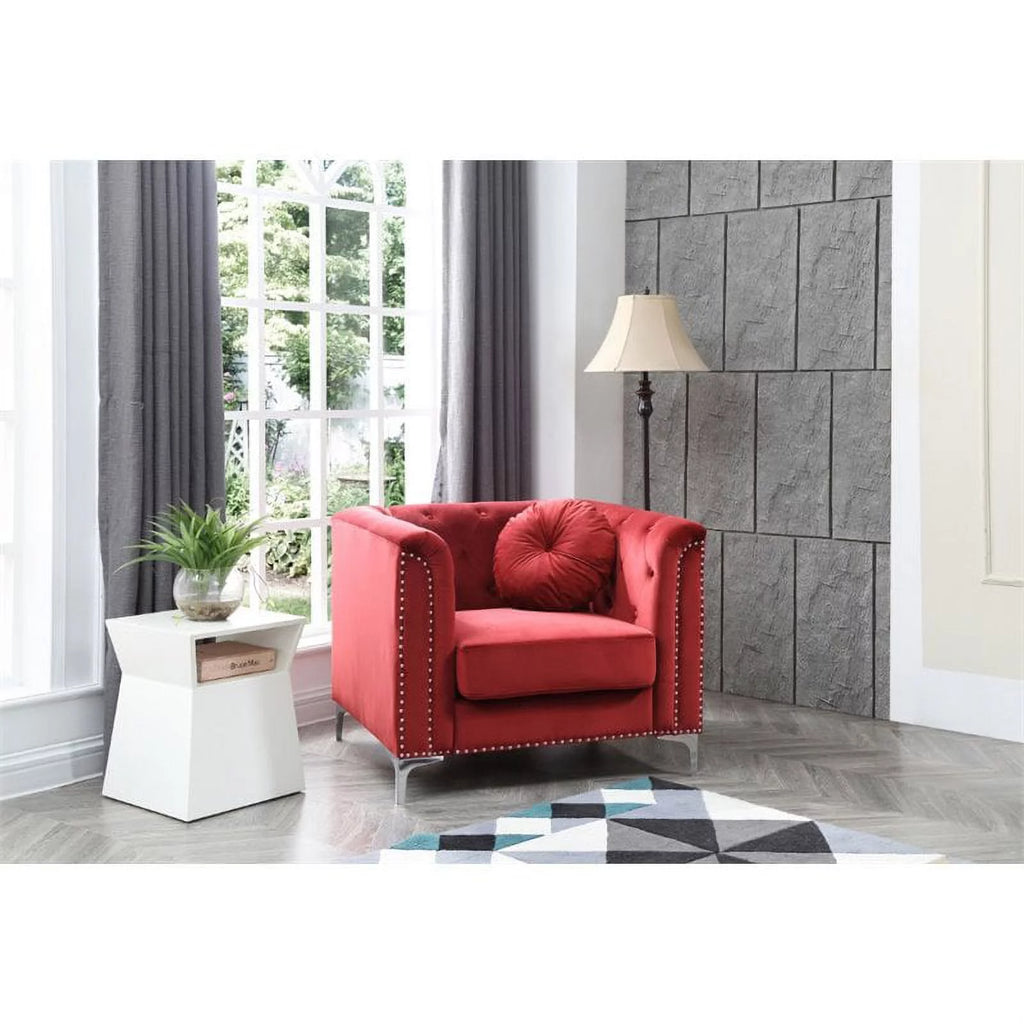Velvet Sofa Chaise and Chair 2-Piece Set S876773