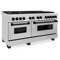 60 Dual Fuel Range in Stainless Steel with Black Matte Accents C581