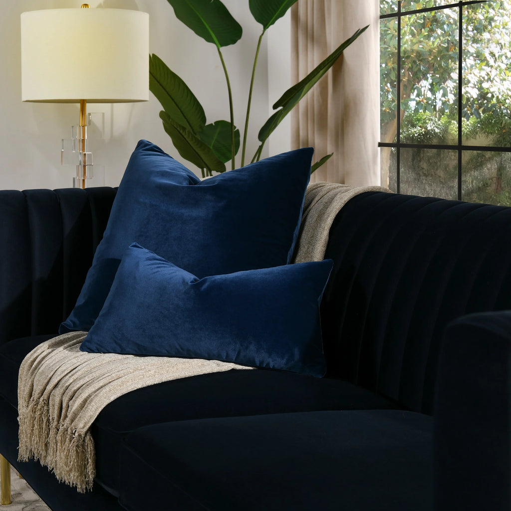 22" Feather Down Lumbar Throw Pillow Brilliant Cream B59207