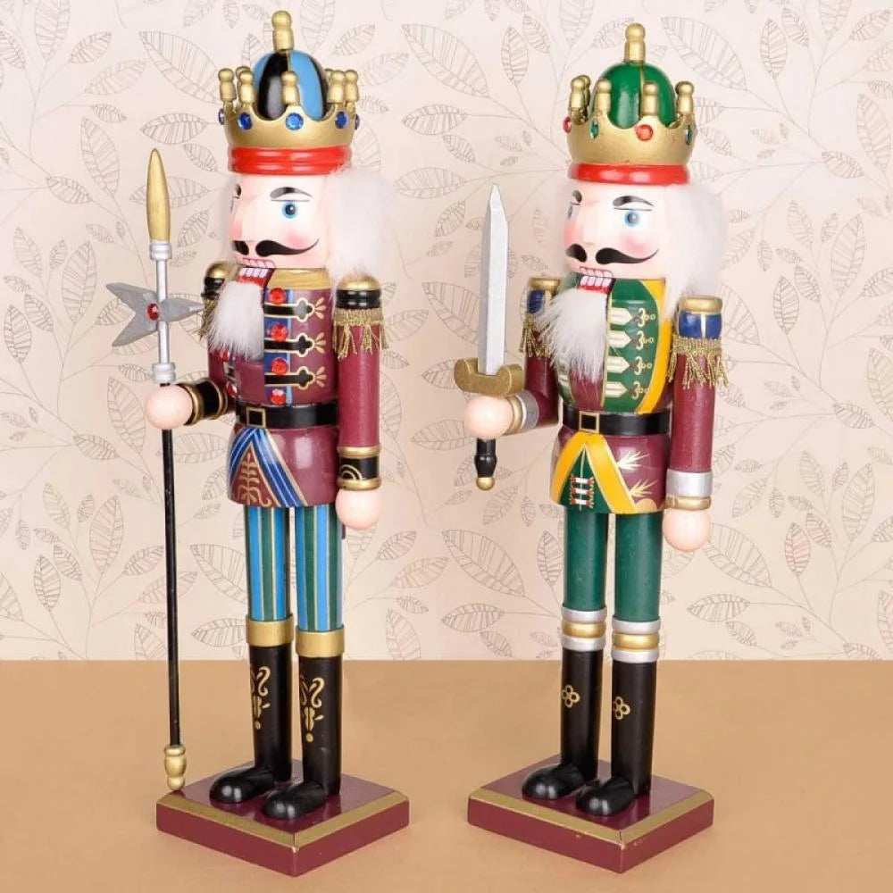 30cm Wooden Nutcracker Soldier Figure Doll X6542