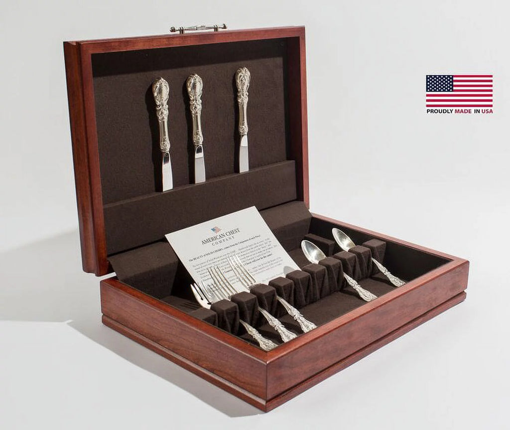 Solid American Cherry Hardwood Flatware Chest U4310