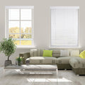 White Cordless Faux Wood Blind 31 1/2"W x 60"H X268016