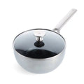 2.5QT Stainless Steel Ceramic Nonstick Saucepan with Lid X6654