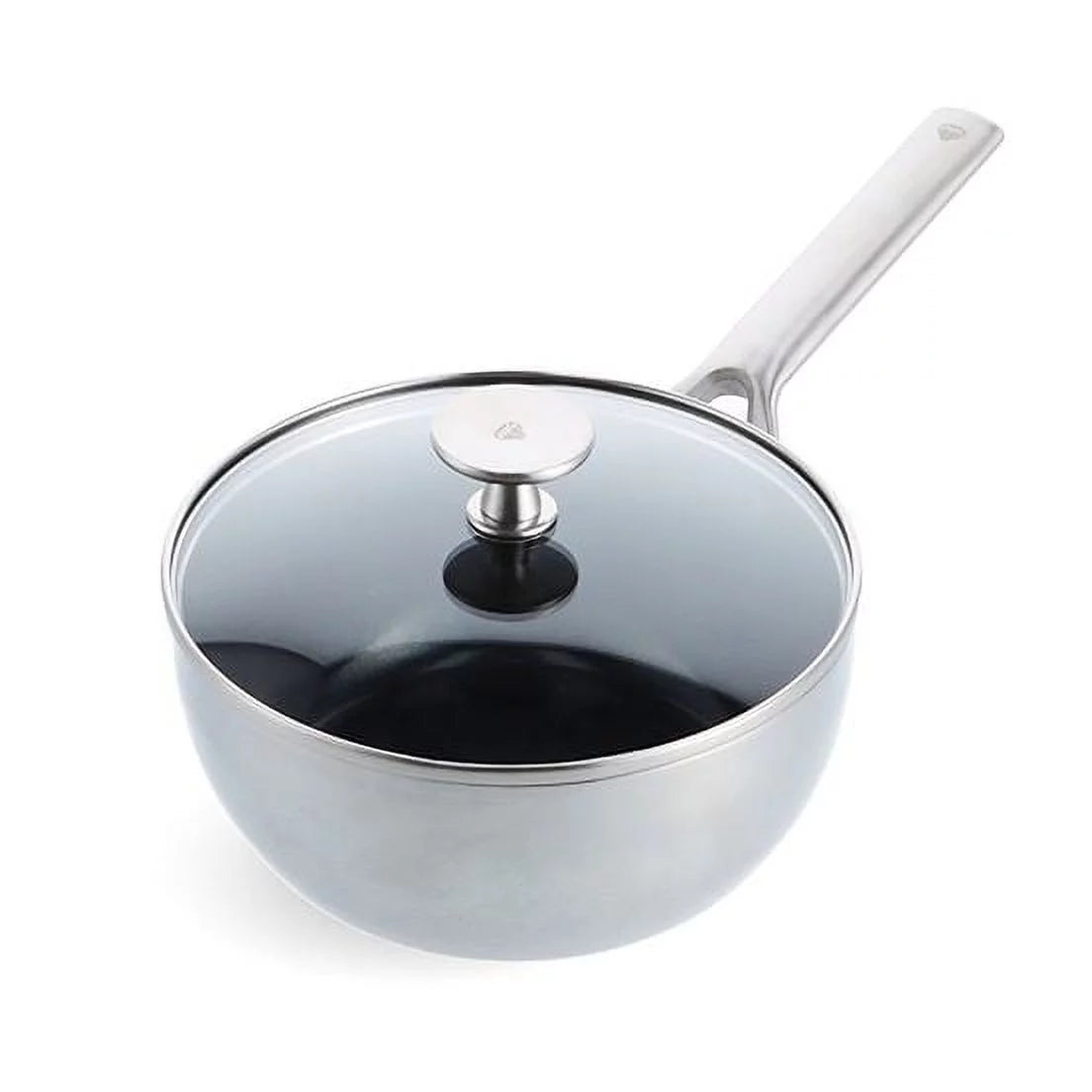 2.5QT Stainless Steel Ceramic Nonstick Saucepan with Lid X6654