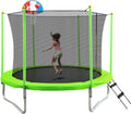 8FT 10FT 14FT 15FT 16FT Trampoline with Safety Enclosure Net, Basketball Hoop and Ladder S98890