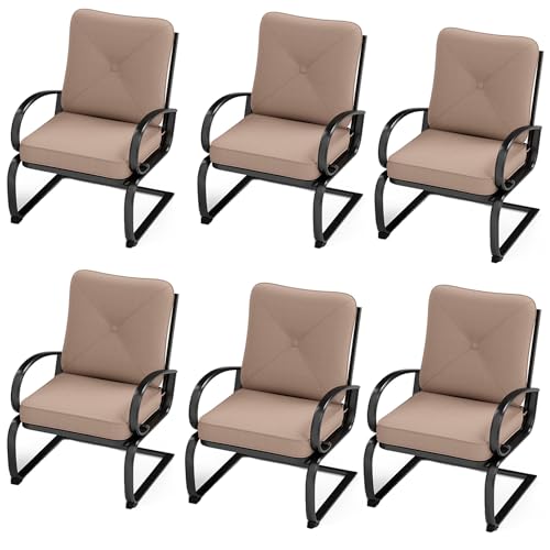 Red Patio Bistro Chairs with Removable Cushion Seat, Metal Frame B949