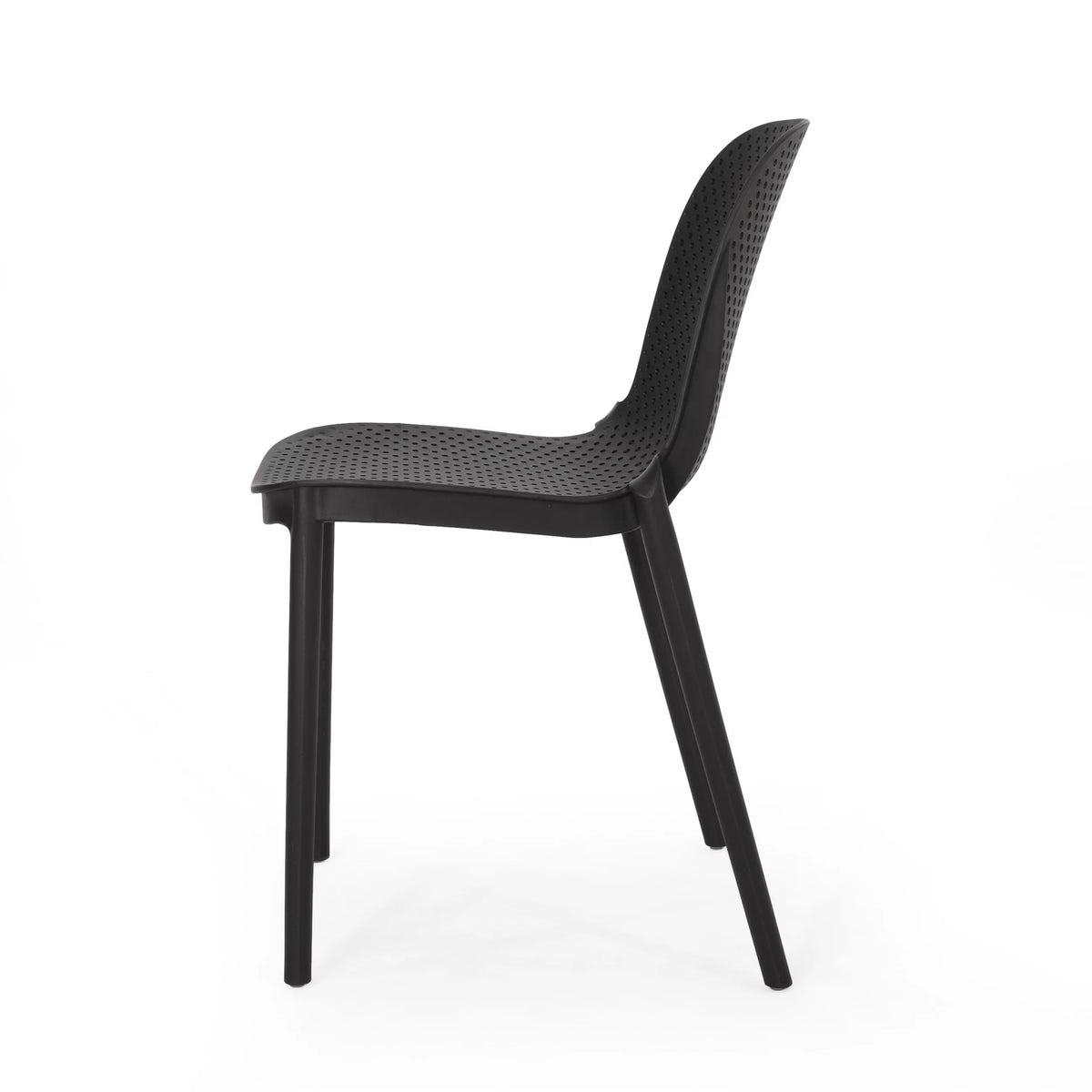 White Plastic Patio Dining Chair Set of 2 O991456