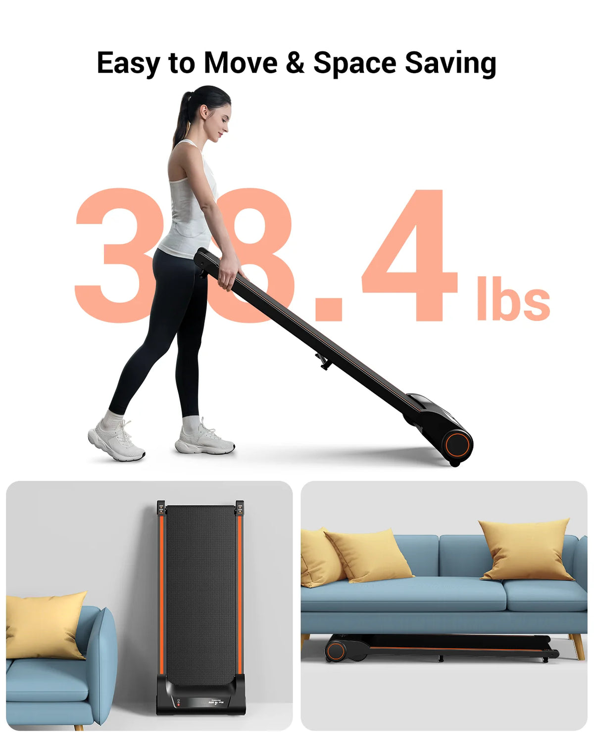 Walking Pad Under Desk Treadmill with Remote Control E5118