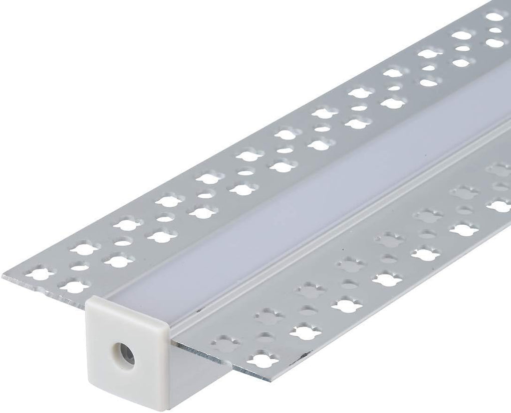 Trimless Drywall LED Channel with Clip-in Diffusers and End Caps for LED Strip Lights R5865
