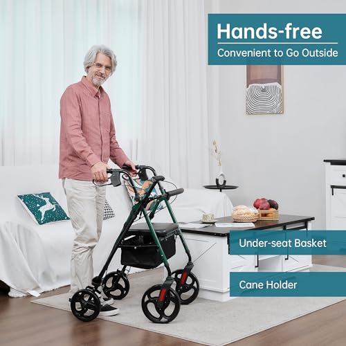 Green Rollator Walker with 10" Wheels L280216