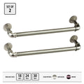 Industrial Pipe Design Towel Bar/ Closet Rod (Set of 2) Satin Nickel 24 Inches X83761