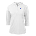 White Eco Pique Half-Zip Pullover Hoodie L9451