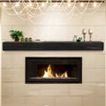 Espresso Distressed 48x22 Fireplace Mantel Shelf G296