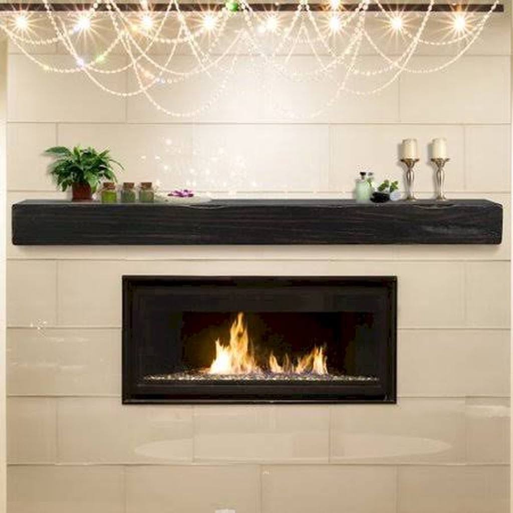 Espresso Distressed 48x22 Fireplace Mantel Shelf G296