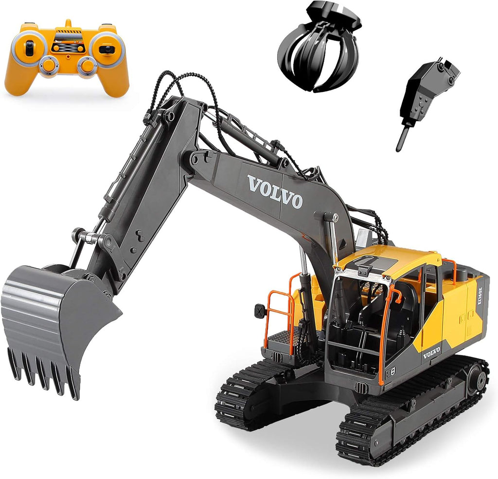 1/16 Scale RC Excavator Digger Toy with 2 Tools F704