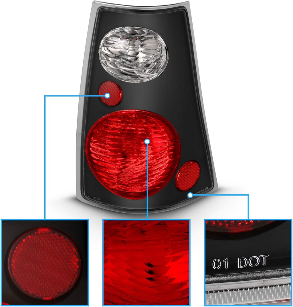 Black Replacement Brake Tail Lights Set B656208