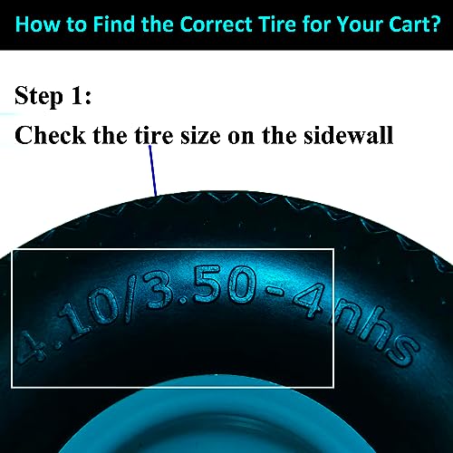 4.10/3.50-4" Flat Free Utility Tire on Wheel with 3.5" Centered Hub F583673