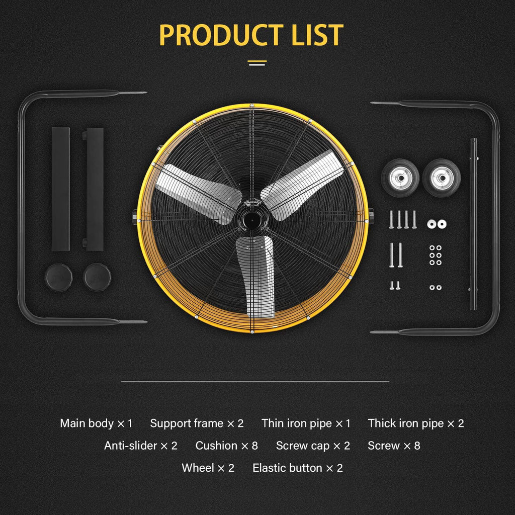 36 inch 3 Speed Metal Industrial Drum Fan X5659
