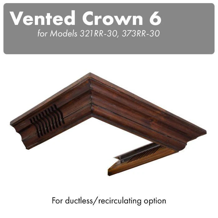 Vented Crown Molding for Wall Mount Range Hood L6117