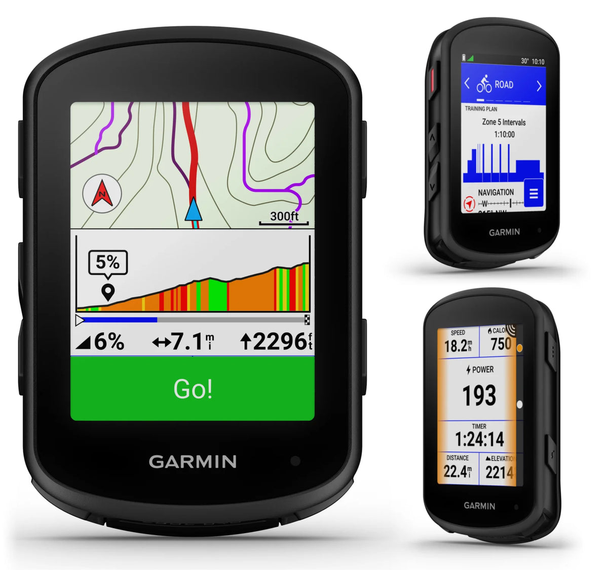 Edge 840 Bundle Cycling Computer with Speed Sensor 2, Cadence Sensor 2, HRM-Dual monitor, Touchscreen, Button Controls, Advanced Navigation F819